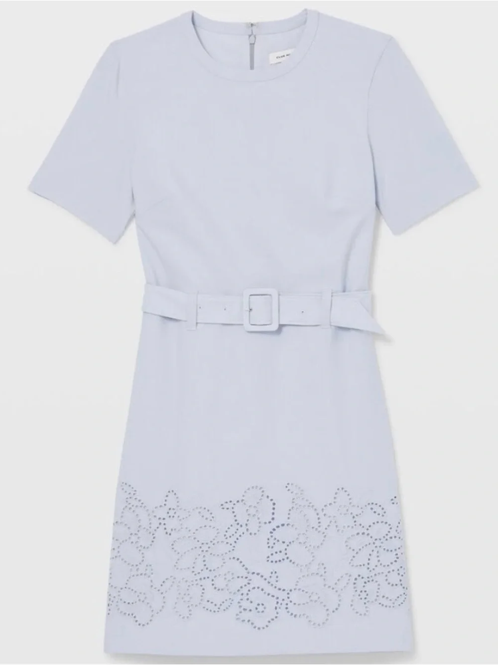 club monaco light blue dress Club Monaco Tiered Overlay Tube Dress by Club Monaco